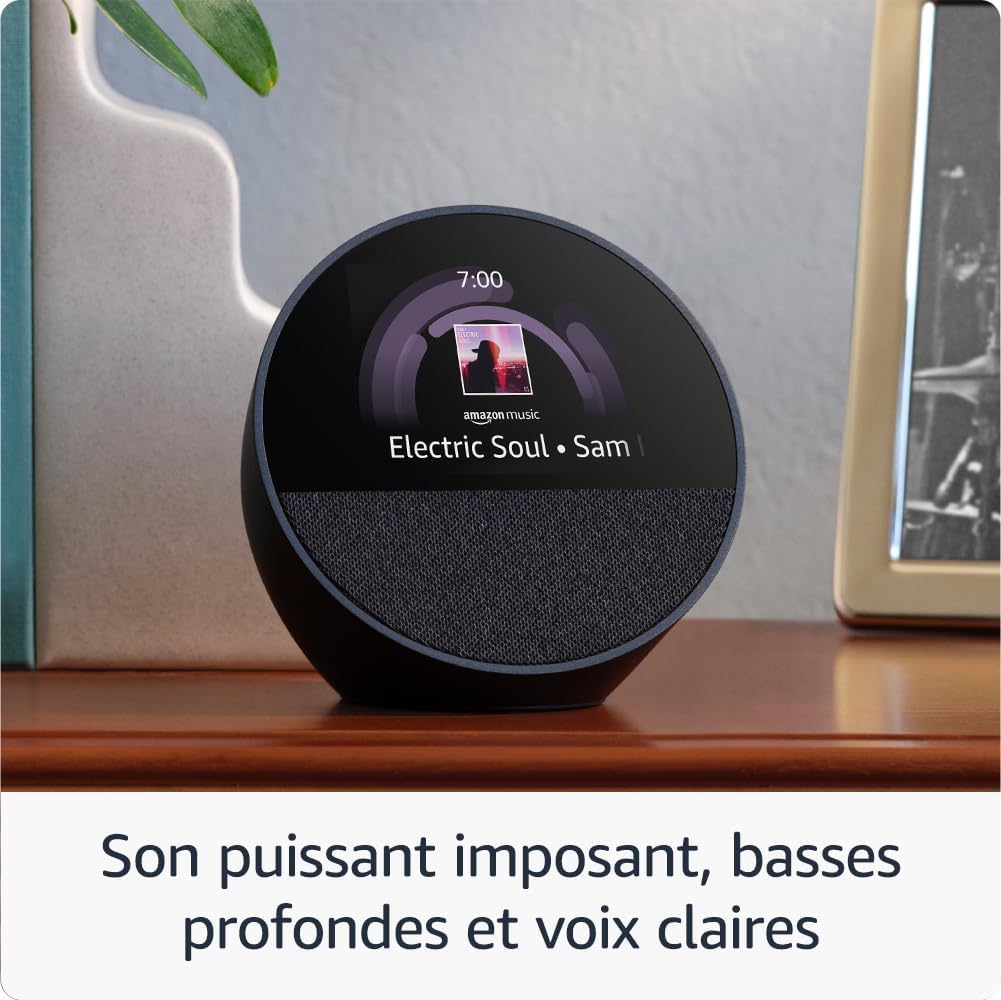 Amazon Echo Spot (Nouvelle génération) | + OSRAM SMART+ Prise intelligente avec Matter, Fonctionne avec Alexa - Kit de démarrage Maison connectée