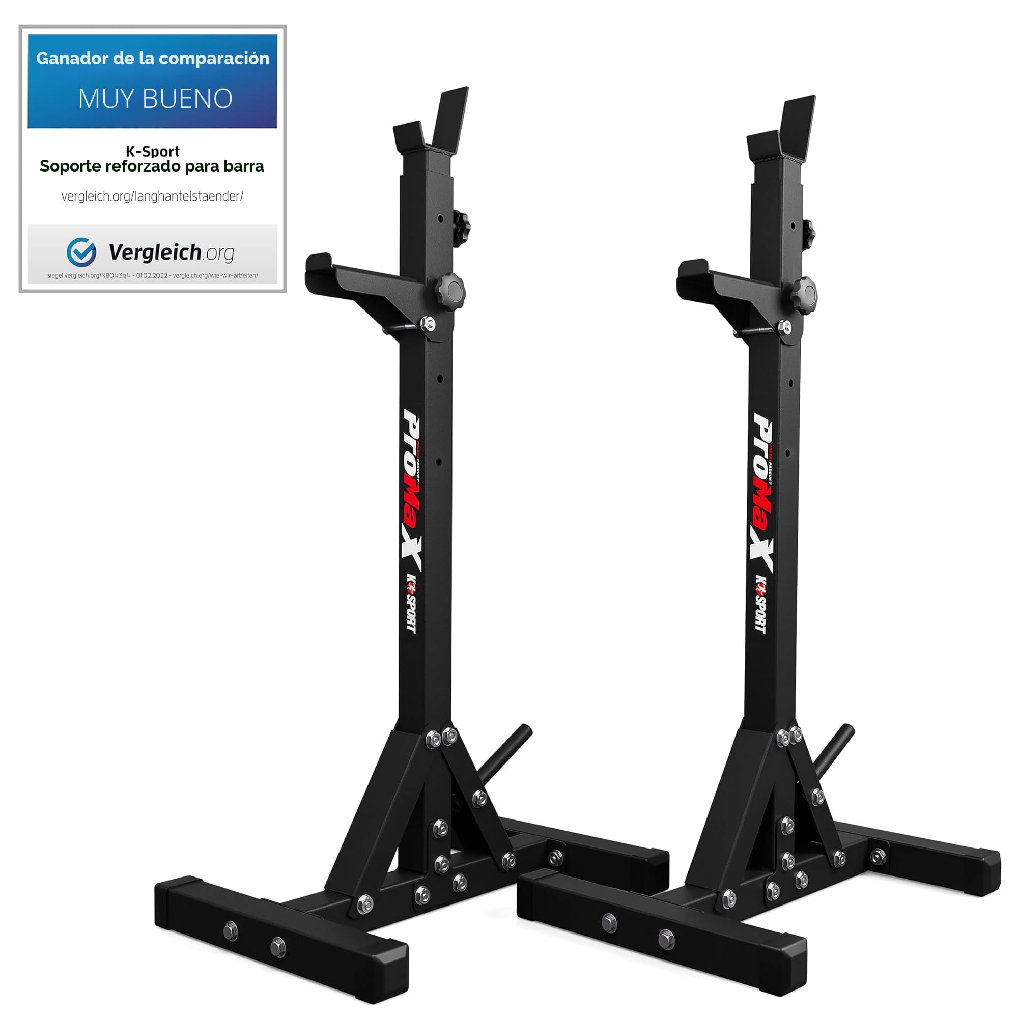K-Sport - Soporte olímpico para sentadillas - Soporte para pesas ajustable, para entrenar en casa
