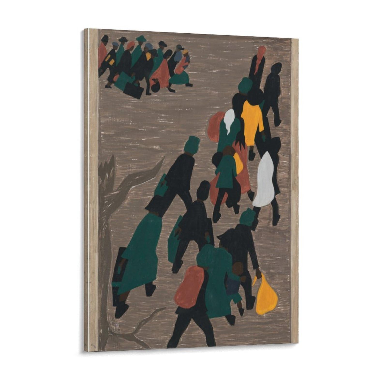 Jacob Lawrence Prints The Migration Gained in Momentum Wall Art Paintings Poster Canvas Wall Art Prints Poster Gifts Photo Picture Painting Posters Room Decor Home Decorative 18x24inch(45x60cm)