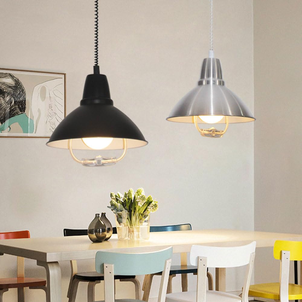 Aluminiowy abażur Rozciągnięty Oświetlenie wewnętrzne Żyrandol sufitowy, proste dekoracyjne oprawy wiszące, szachownica Restauracja Bar Kawiarnia Wiszące oświetlenie wiszące (Kolor: srebrny) Stabilize