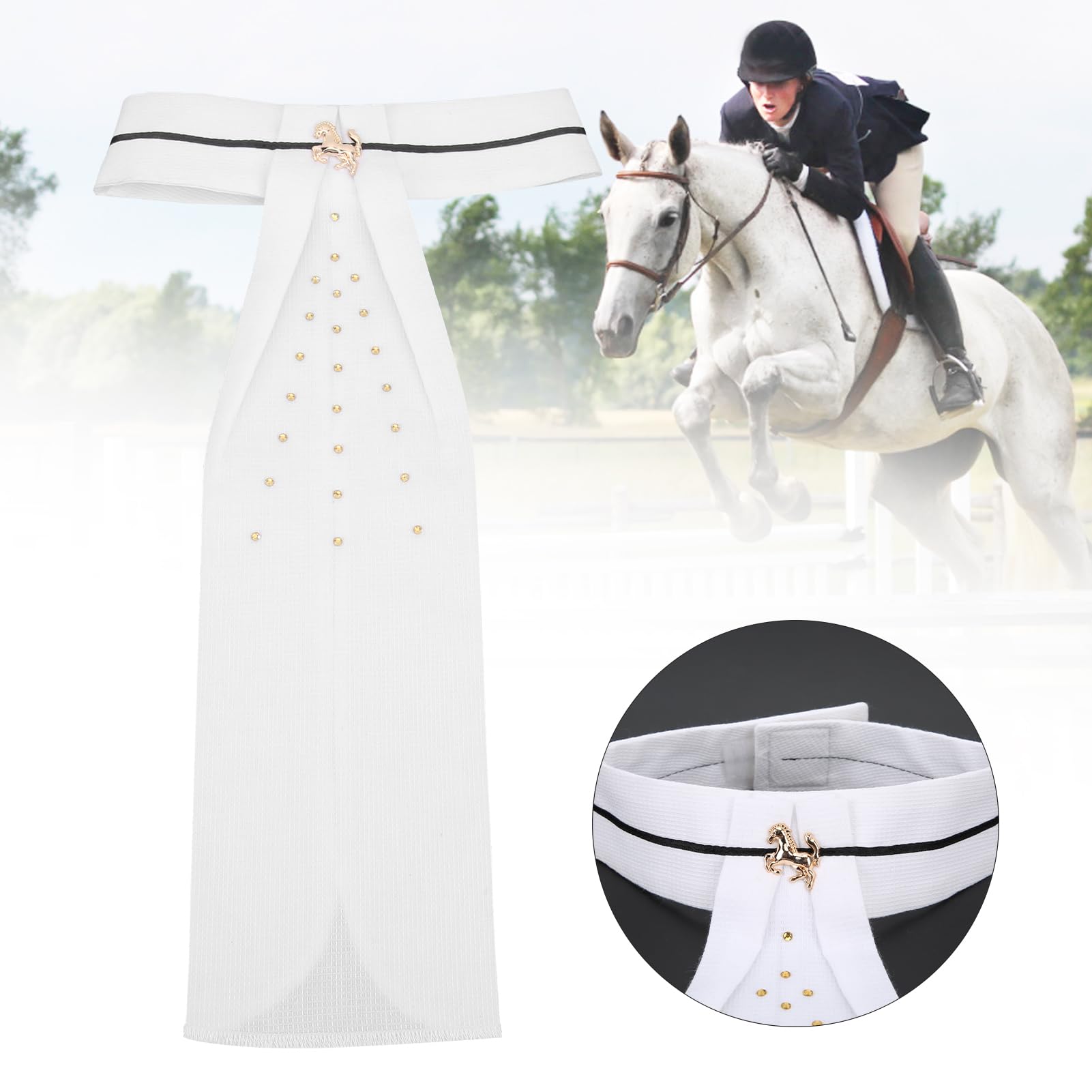 zottel Cravate en Coton pour Adulte, Belle Apparence pour Adulte, Pratique avec Taille Libre pour compétition équestre Professionnelle.