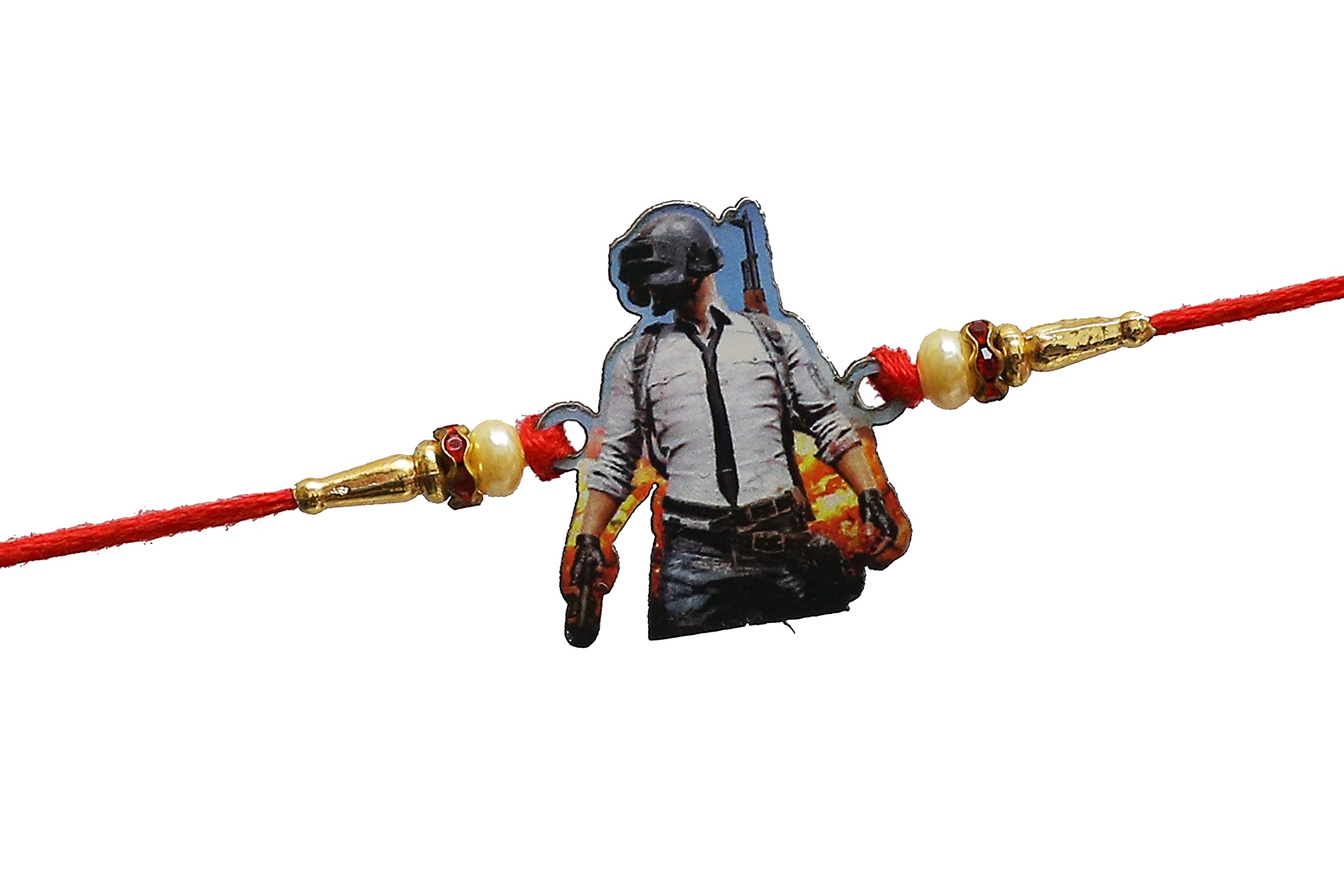 Rakhi Mart™-super pubg wooden pendant rakhi for cute baby(set of 1)