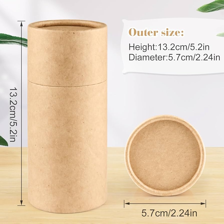 Amazon | BOSMIOW 100ml クラフト紙チューブ 蓋付き 段ボール箱