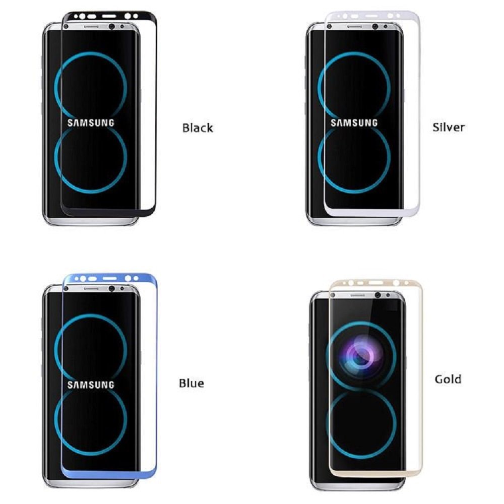 Full Cover Curved 3D Curved Screen Protector Tempered Glass For SAMSUNG S8 (Gold)