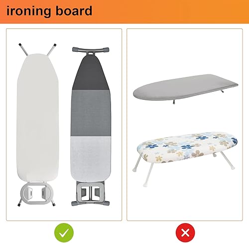 Miniatura 8 de ORLESS Soporte para tabla de planchar para colocar sobre la puertapared, soporte de almacenamiento para plancha y tabla de planchar (blanco)