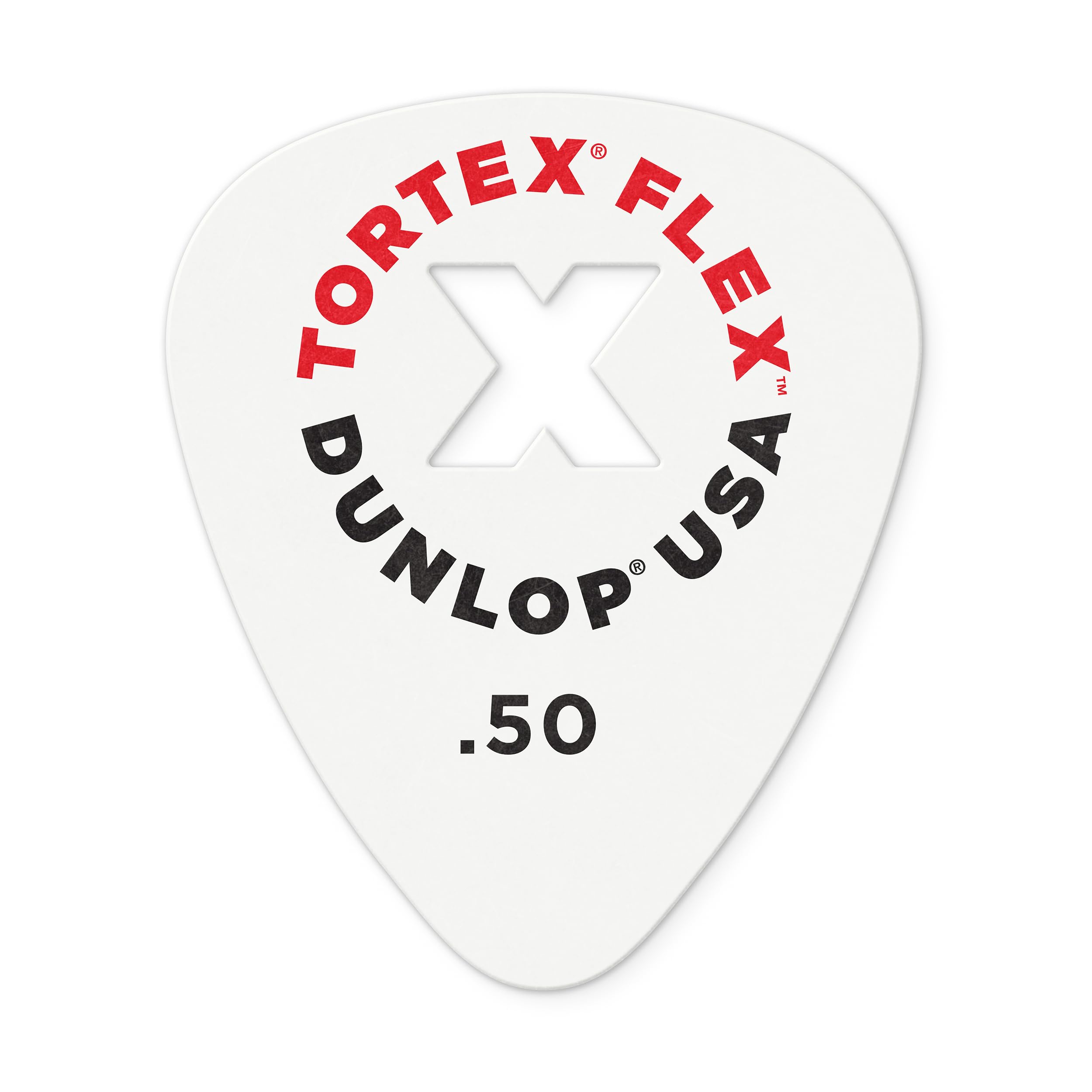 Jim Dunlop Médiators Lot de 12 – Tortex Flex X avec poignée 0,50 mm