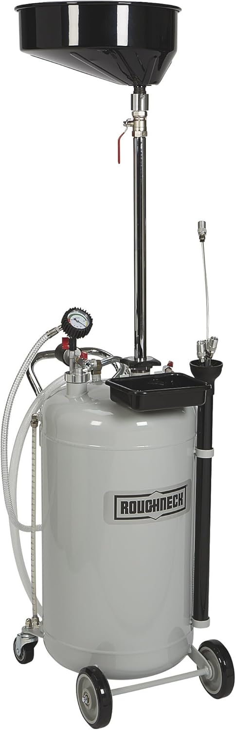 Roughneck 2-in-1 Air-Operated Waste Oil Drainer - 24-Gallon Tank