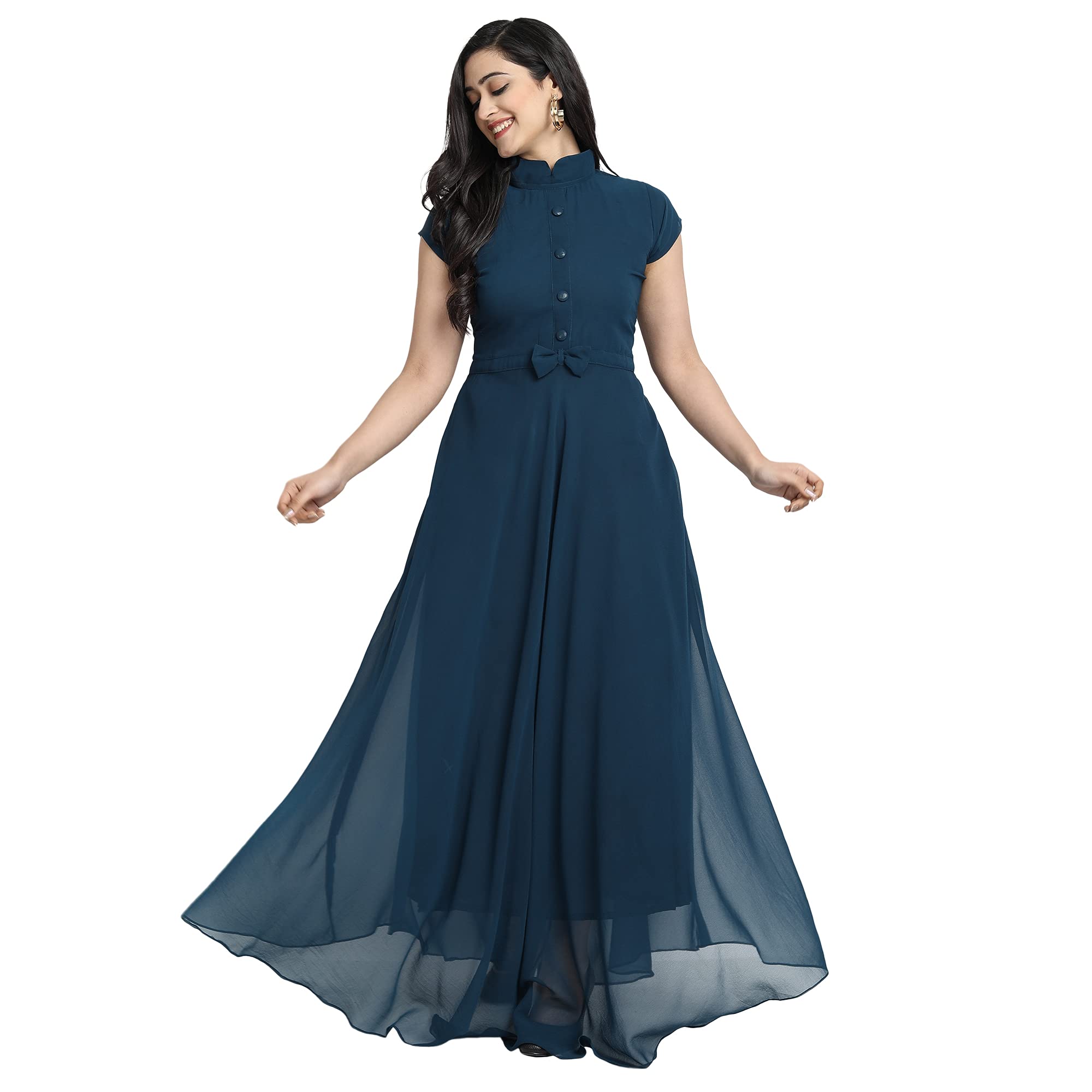 femvy Designer Georgette Maxi Gown For Women-picture-30