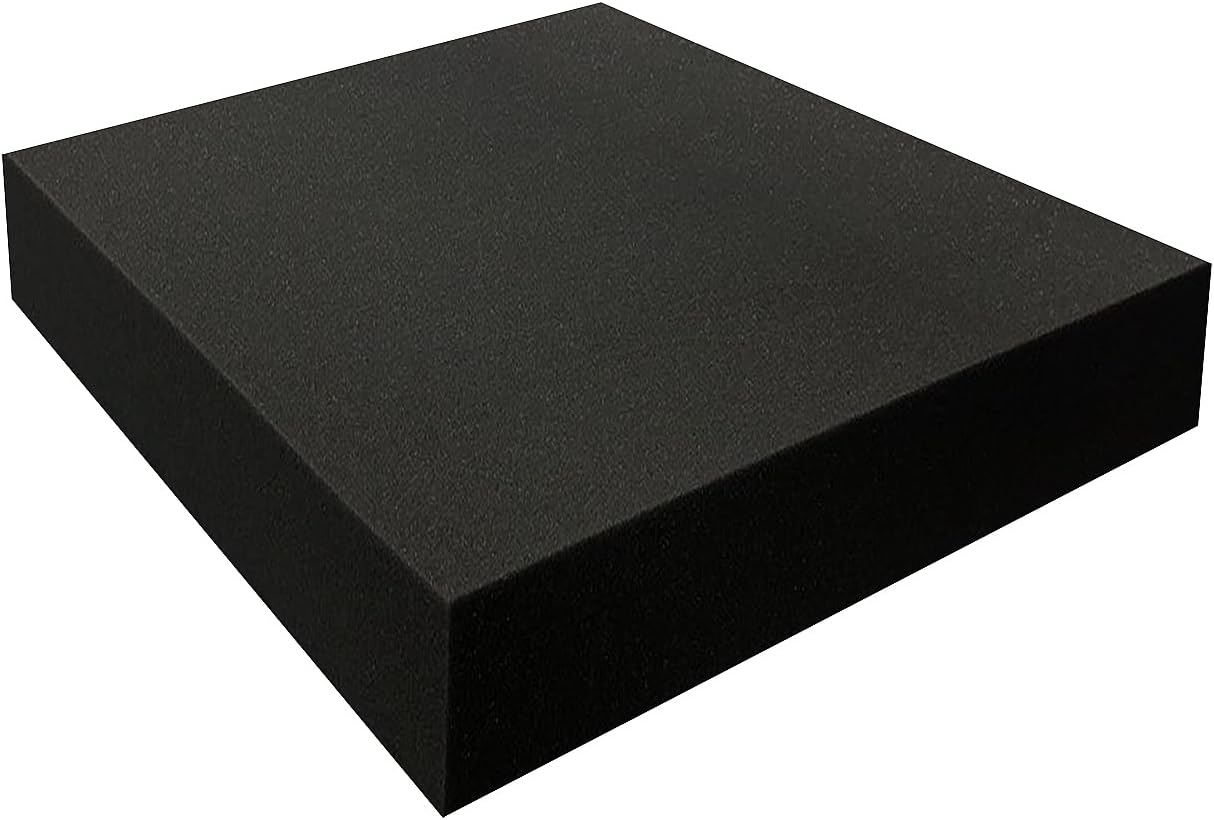FoamTouch 6" Thick, 20" Long x 20" Wide Charcoal High Density Foam, Square Charcoal Foam Ideal for Foam Padding, Seat Replacement, Chair Cushion Replacement, Wheelchair Seat Cushion and More 6" x 20" x 20"