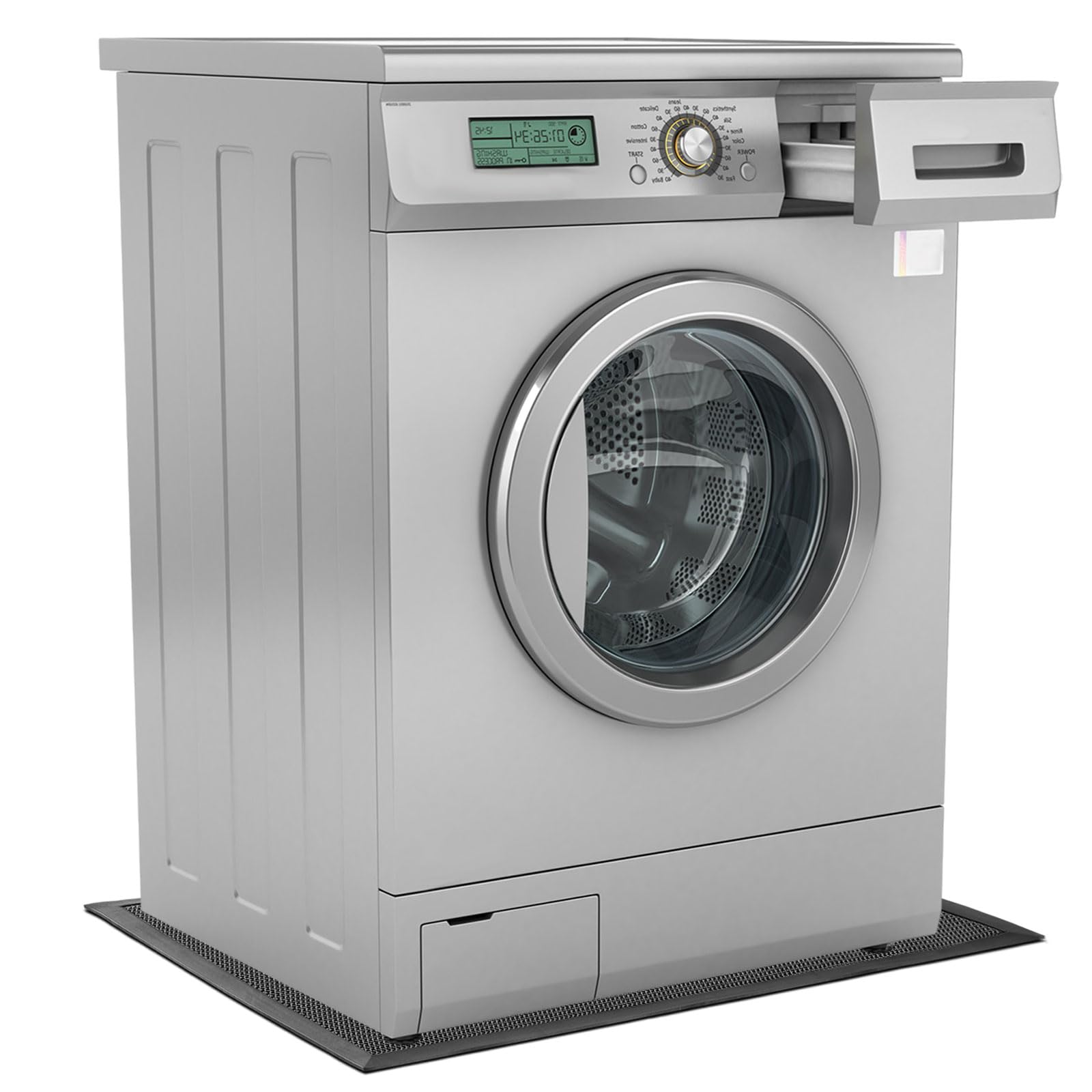 Nuanchu 10mm x 32 x 29in Extra Large and Thick Mat for Under Washer and Dryer, Waterproof Floor Pad, Laundry Machine Non-Slip Shockproof Pad for Floor Protection, Shock Absorbing, Noise Reducing