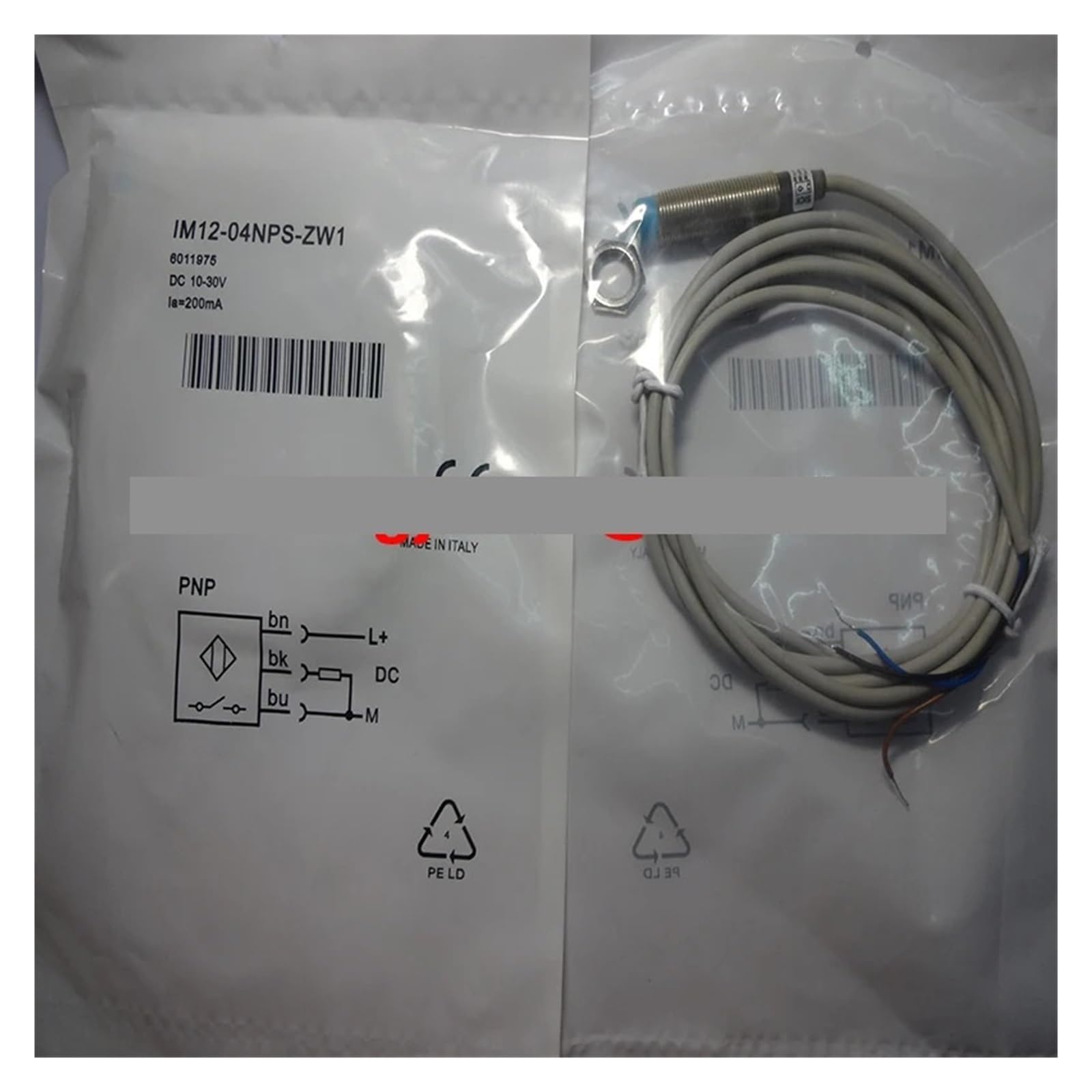 Cjkxpzmh One Color 1Pcs Sensor Im30-10B-N-Zwo Im30-15Nuo-Zu0 Im12-04Bns-Zc1 Im12-04Nps-Zw1 Proximity Switch(Im30-10B-N-Zwo)
