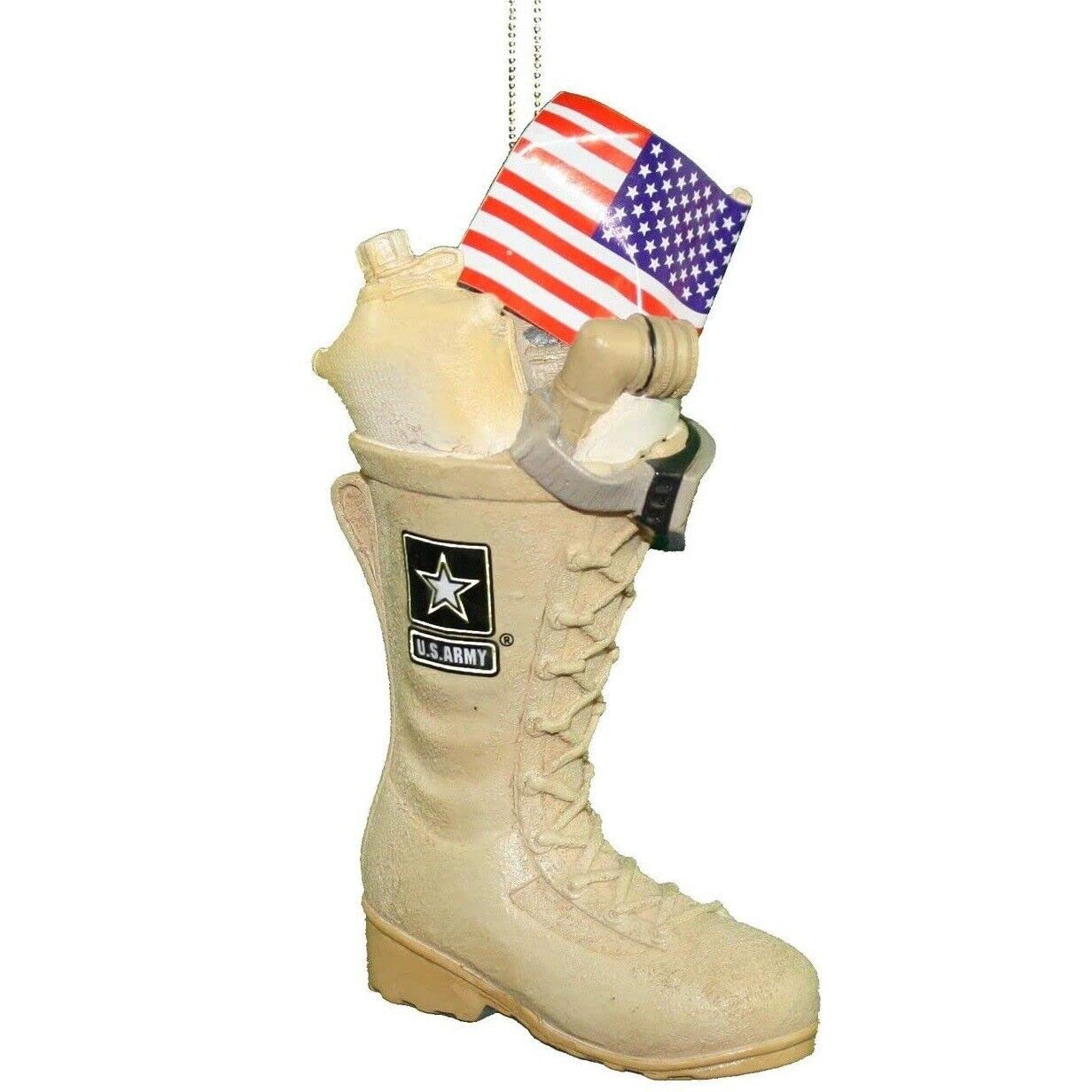 U.S. Army? Boot With U.S.A. Flag and Icons Ornamentfor Christmas
