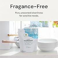 Vista 6 de Grab Green Cápsulas automáticas de detergente para lavavajillas, 60 unidades, sin fragancia, a base de plantas y minerales, limpieza superior