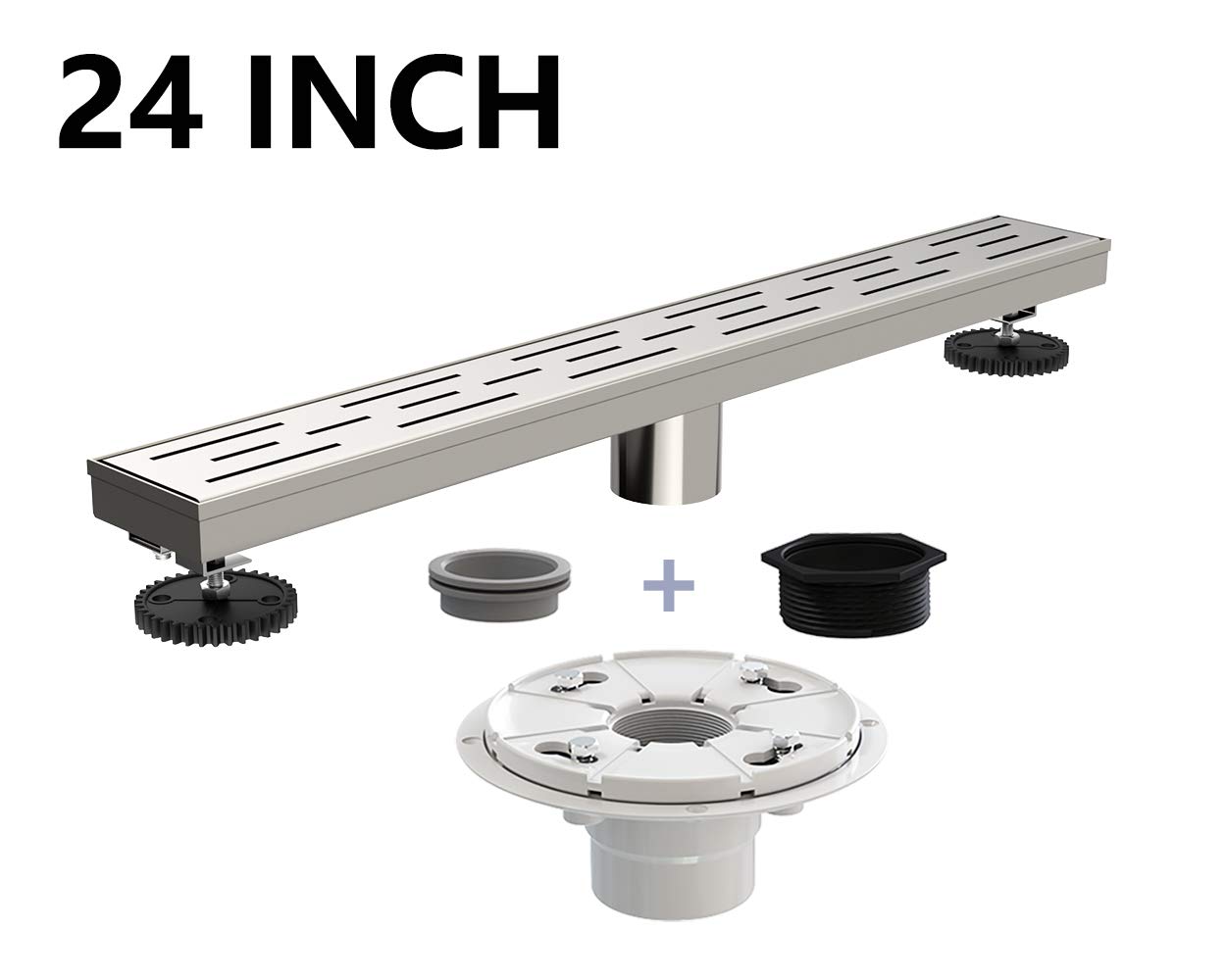 Buy USHOWER 24 Inch Rectangular Linear Drain for Shower with Shower