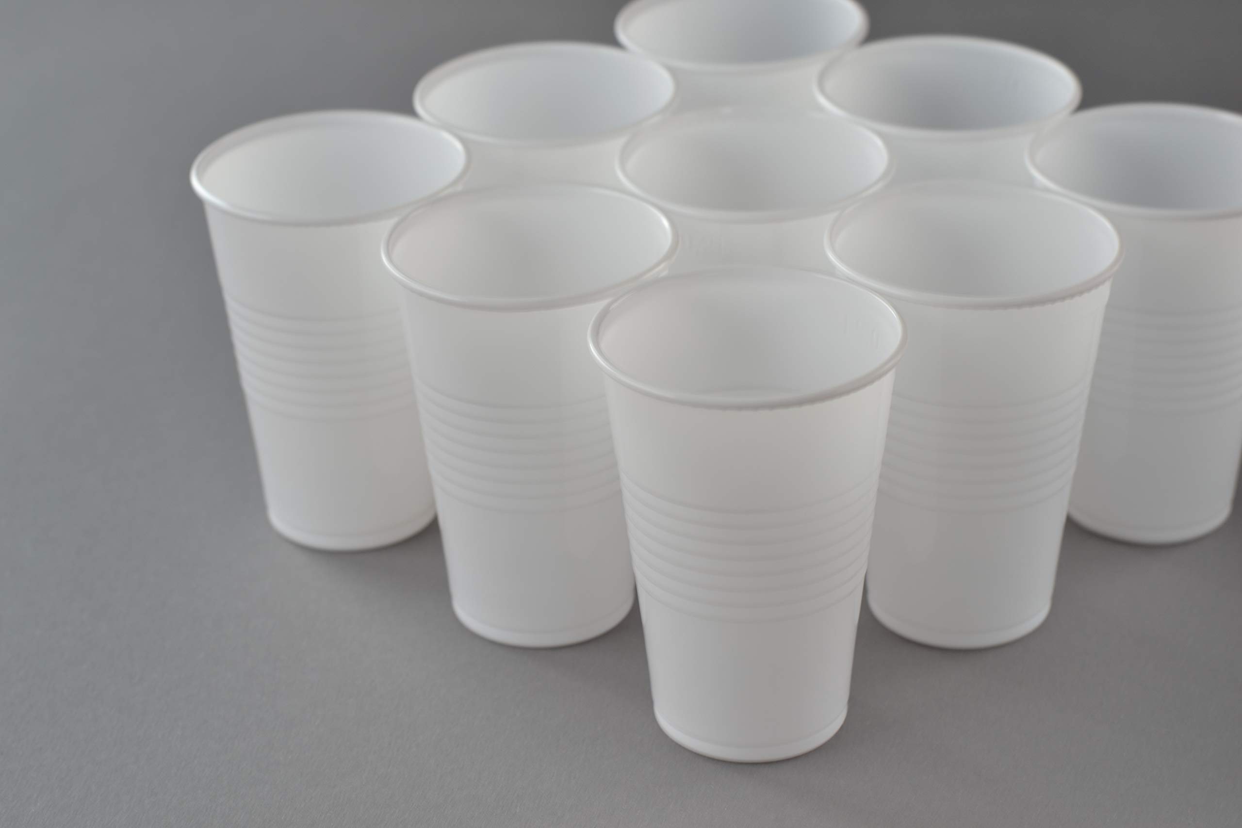 Vasos desechables de plástico, Tazas Baratas, 0,2 l, color blanco, 3000 unidades