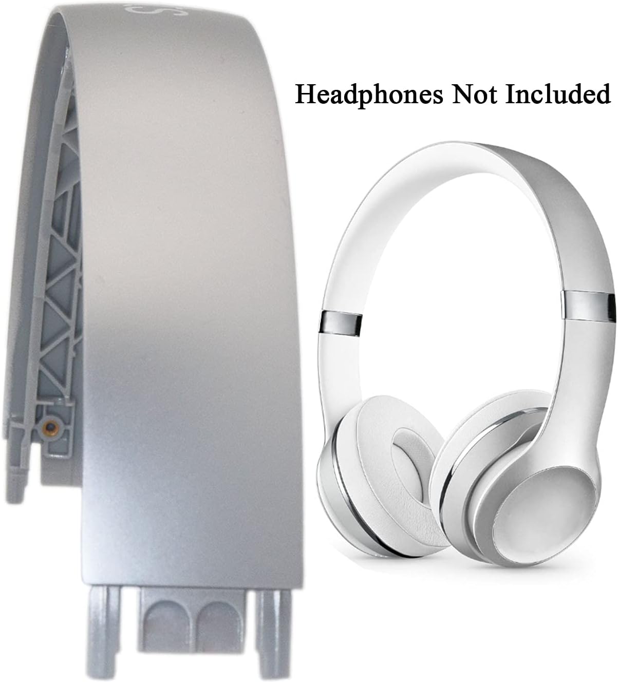 Solo3 Headband Replacement Parts Accessories Solo2 Headband Repair Kit Compatible with Solo 3.0 Solo 2.0 Top Headband（Silver）