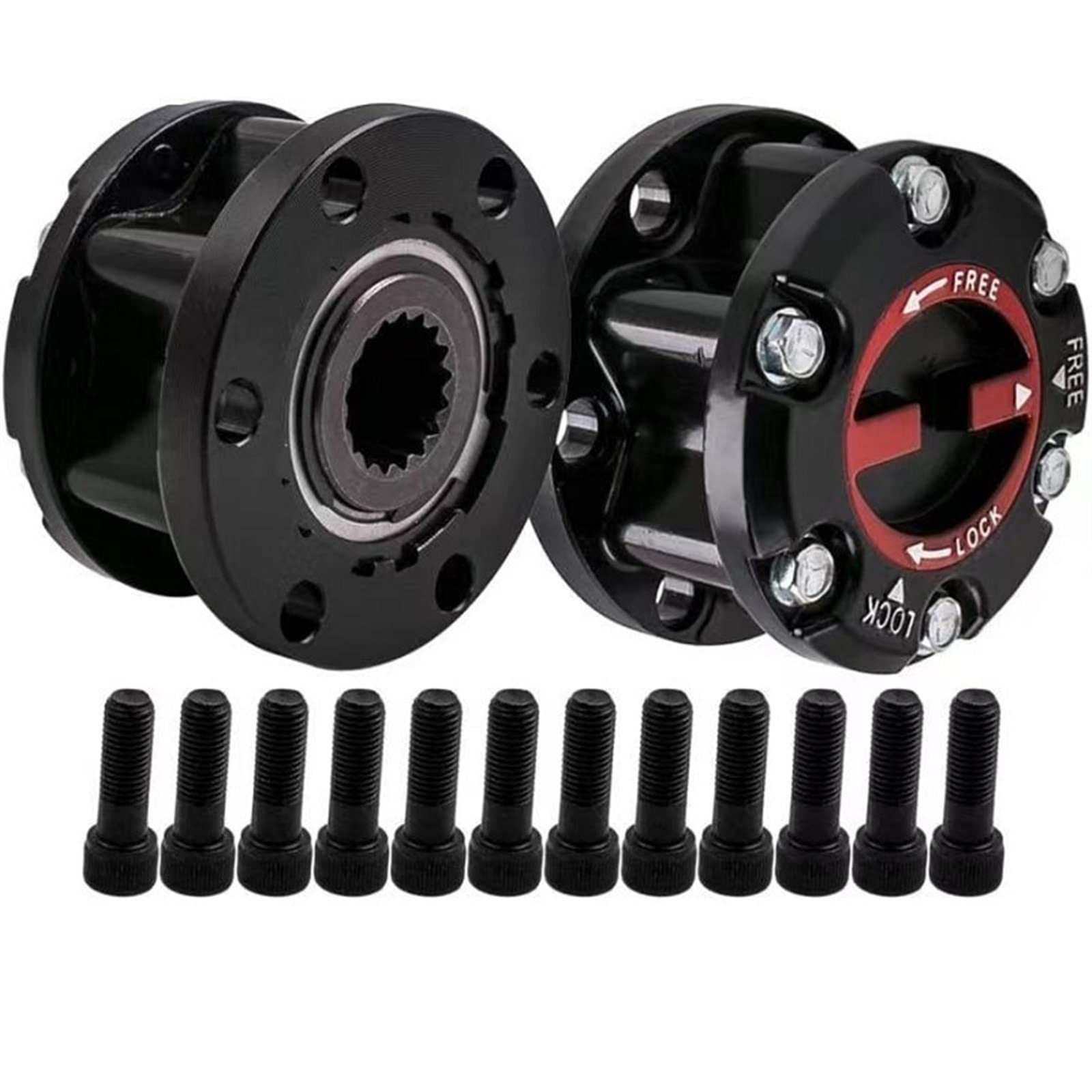 KOKPIT 2 uds aptos for ISUZU Trooper for Opel Frontera cubo de rueda de carrera de bloqueo libre 4WD cubos mecánicos AVM433 Manual 17 SPLINES 897113446PT