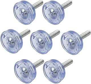 Mesee 20 Pieces Adjustable Furniture Leg Levelers, M6 Thread Table Feet Glide Leveler Pads Transparent Furniture Foot Screw On Leveling Tool for Table Chair Sofa Legs Floor Protector