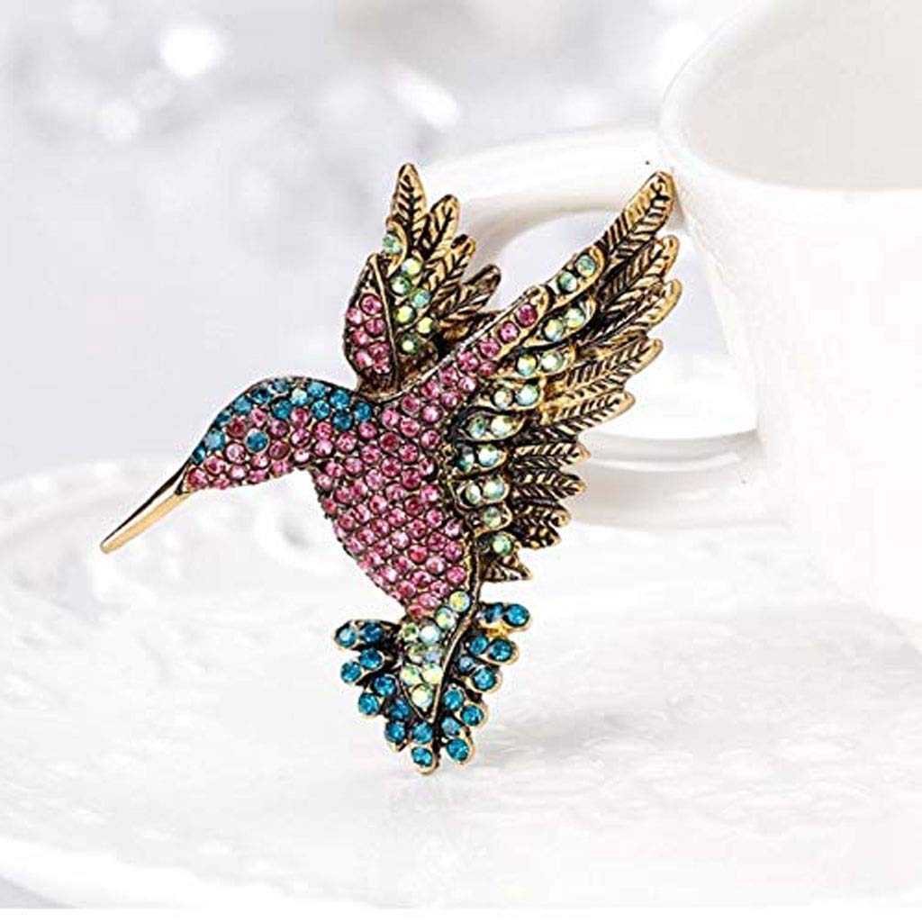 Kolibri-Brosche, Tiermodellierung, Legierung, Schmuck, Damenbekleidung, Taschen, dekorative Anstecknadel