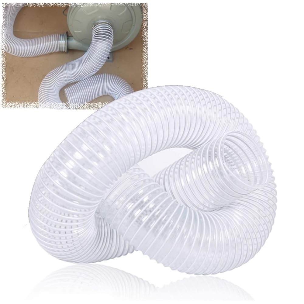 Manguera Recolección Polvo PVC Manguera De Aspiración Transparente Manguera De Ventilación Flexible Para Industrial Carpintería Limpiador(2m/6.56ft,120mm-4 3/4")