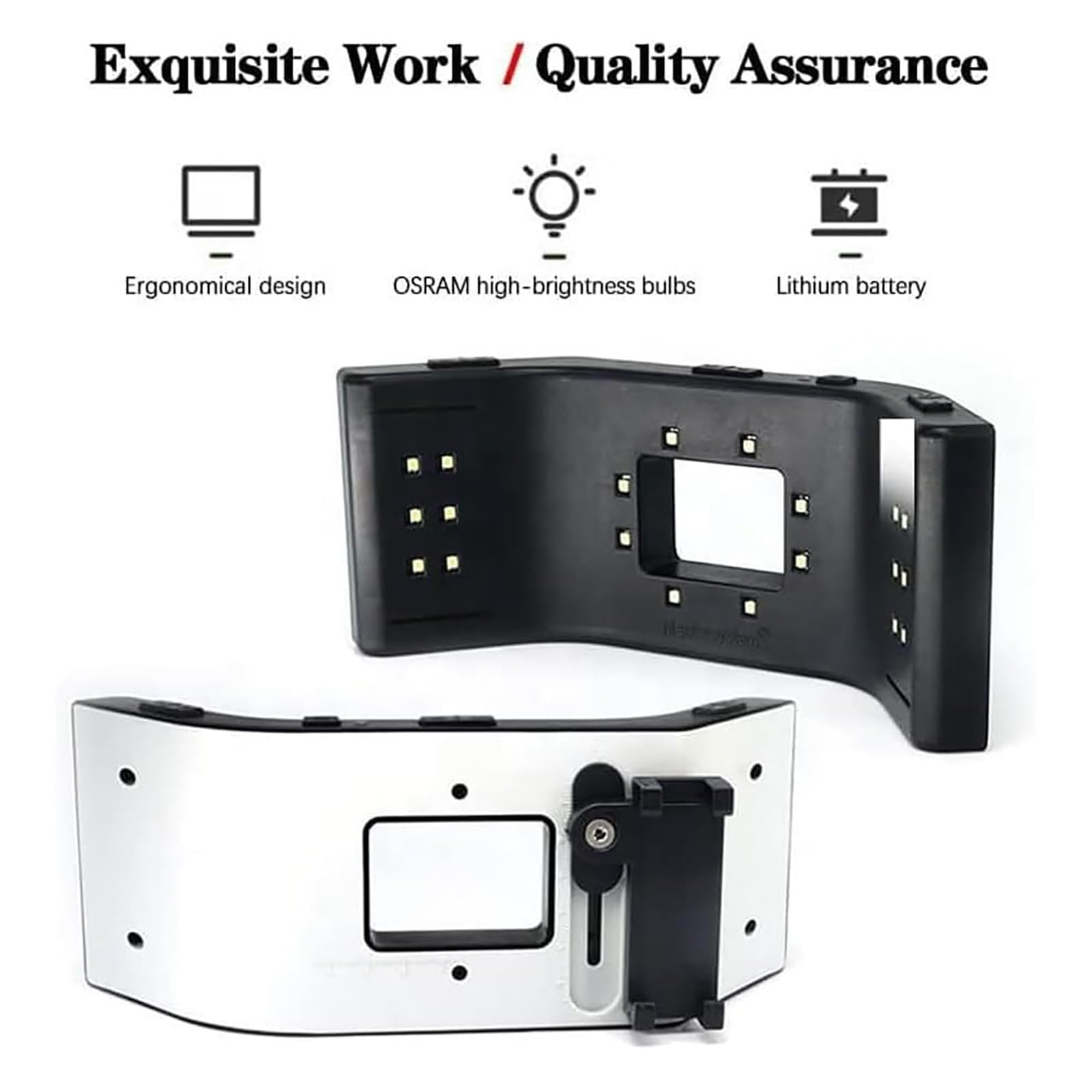 Luz de fotografía dental móvil, control de brillo de 3 engranajes, soporte extraíble para tratamiento de odontología, clínicas, hospitales
