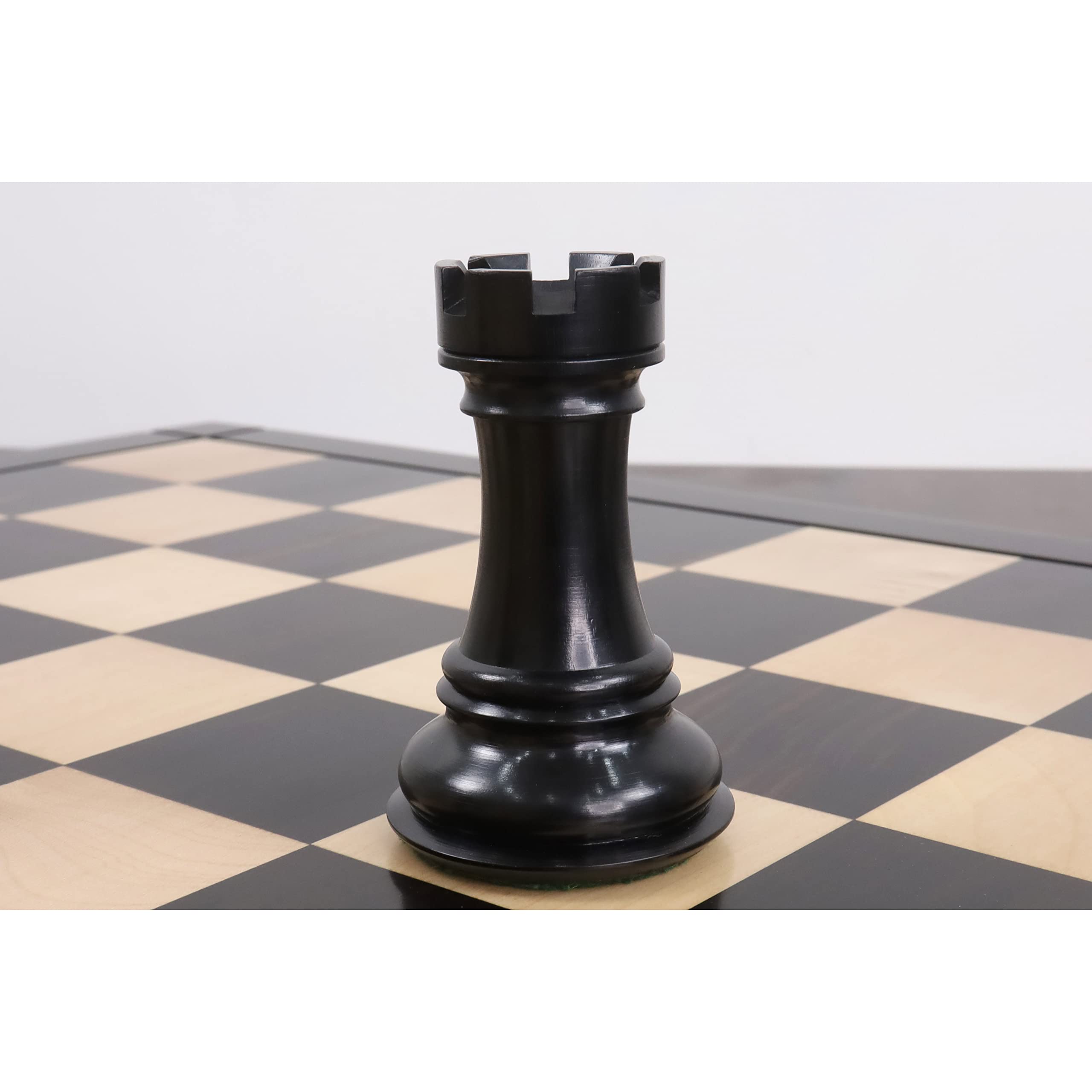 RoyalChessMall - Set di scacchi Jumbo Pro Staunton di lusso da 16 cm, in legno di ebano, peso triplo