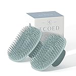 Ecoed 2 PC Scalp Massager Shampoo Brush, Scalp Scrubber & Exfoliator for Dandruff Removal, Wet & Dry and Detangler for Men and Women, Suitable for Short Medium Hair(Blue)