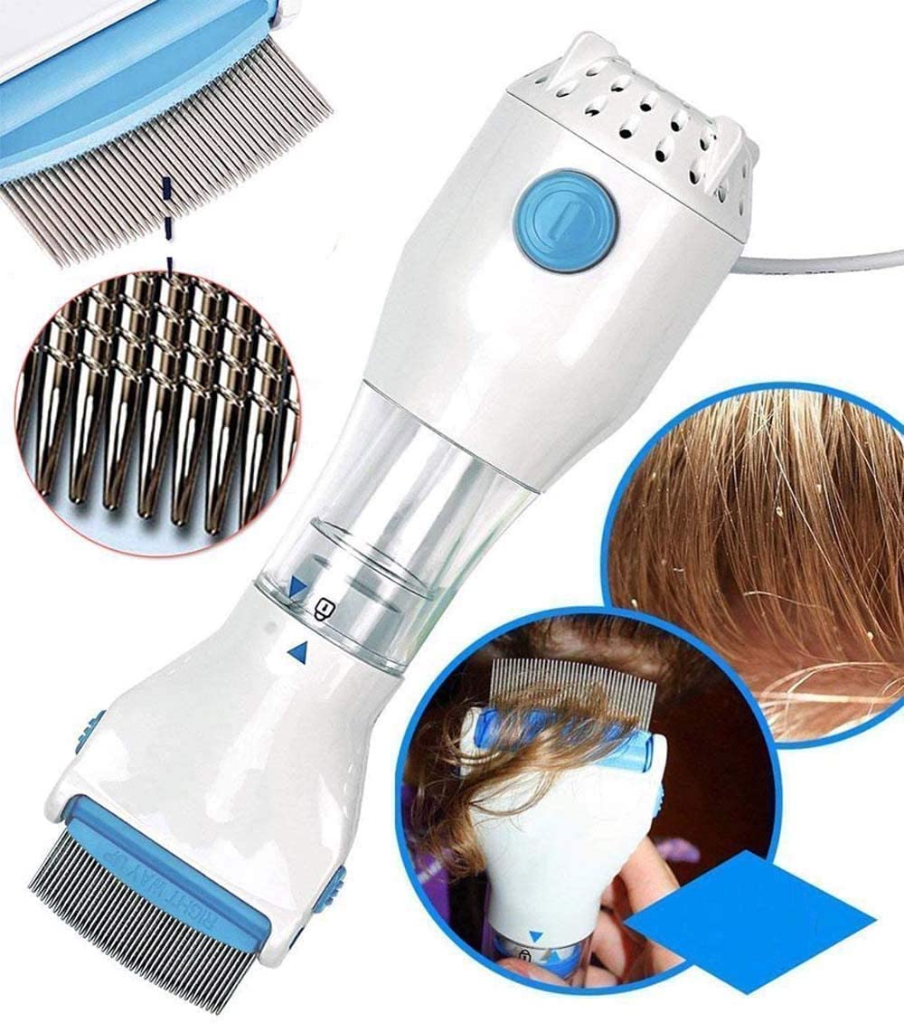 Electrical Head Lice Comb Eggs Remover Hair Lice Comb Vacuums Machine for lice removed Head Lice Comb for Hair Head Nits Capture Comb Nit comb for hair PACK OF 1-image-11