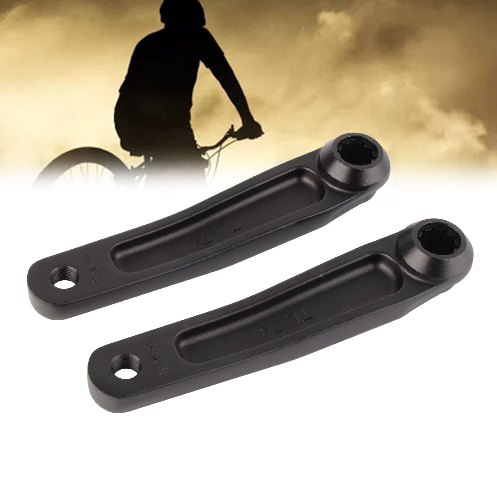 Set pedivelle 2 Pezzi, pedivelle Motore Centrale a Ciclo Elettrico Isis da 170 mm Parti Essenziali, pedivella elettrica per Bicicletta elettrica in Lega di Alluminio con for