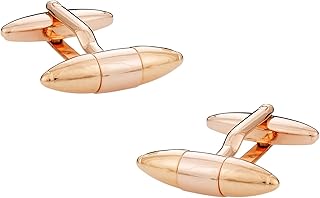 Cuff-Daddy Torpedo Cufflinks in Rose-Gold Tone with Presentation Box