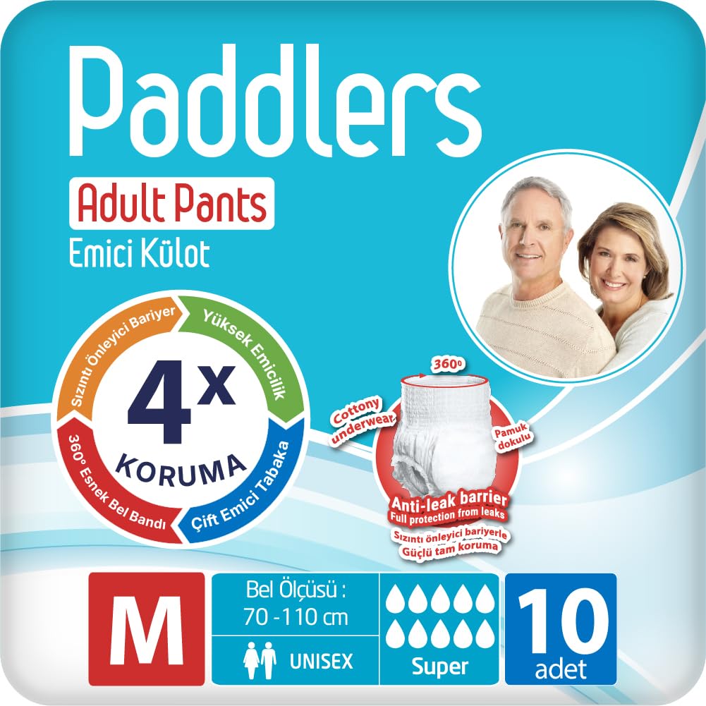 Paddlers Yetişkin Hasta Emici Külot Bez Medium 10 Adet