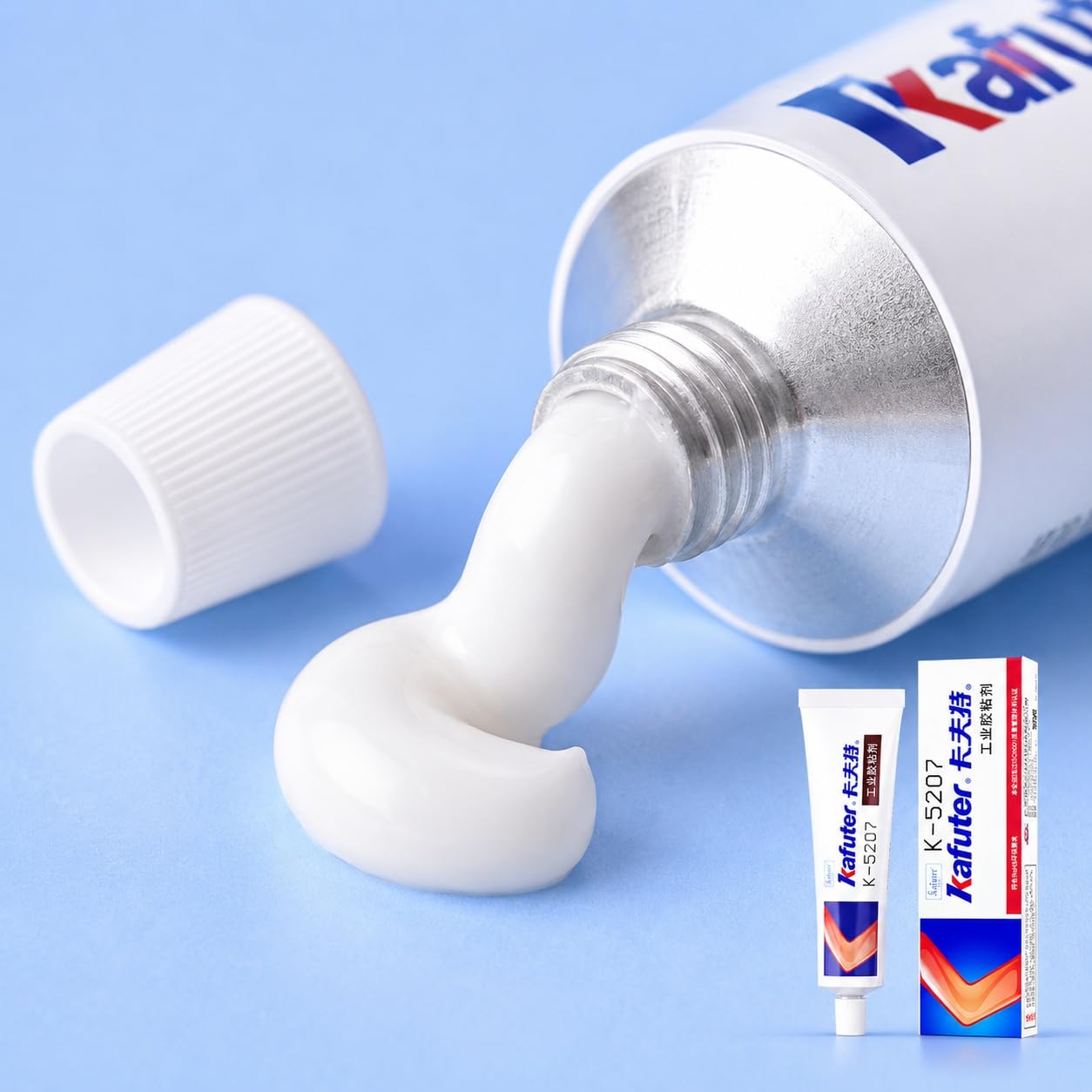 VIDOO Kafuter K-5207 100 g Elastomer Termoprzewodzący Klasy Motoryzacyjnej, Elastomer Termoprzewodzący, Biały UL94 V-0, do Izolacji Ogniw Akumulatorów