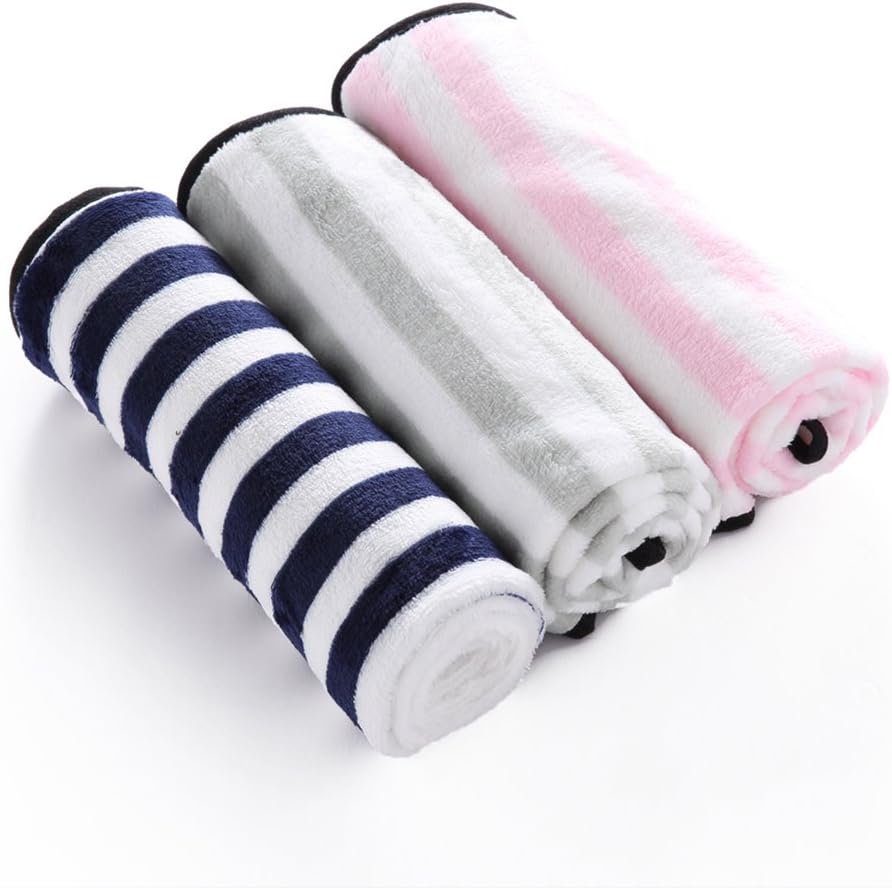MaruPet Fleece Washable Paw Printed Blanket Doggy Warm Sleeping Mat Dog Cat Puppy Bamboo Cooling Pad Cushion Z-3-Pink/White Stripes S : Pet Supplies