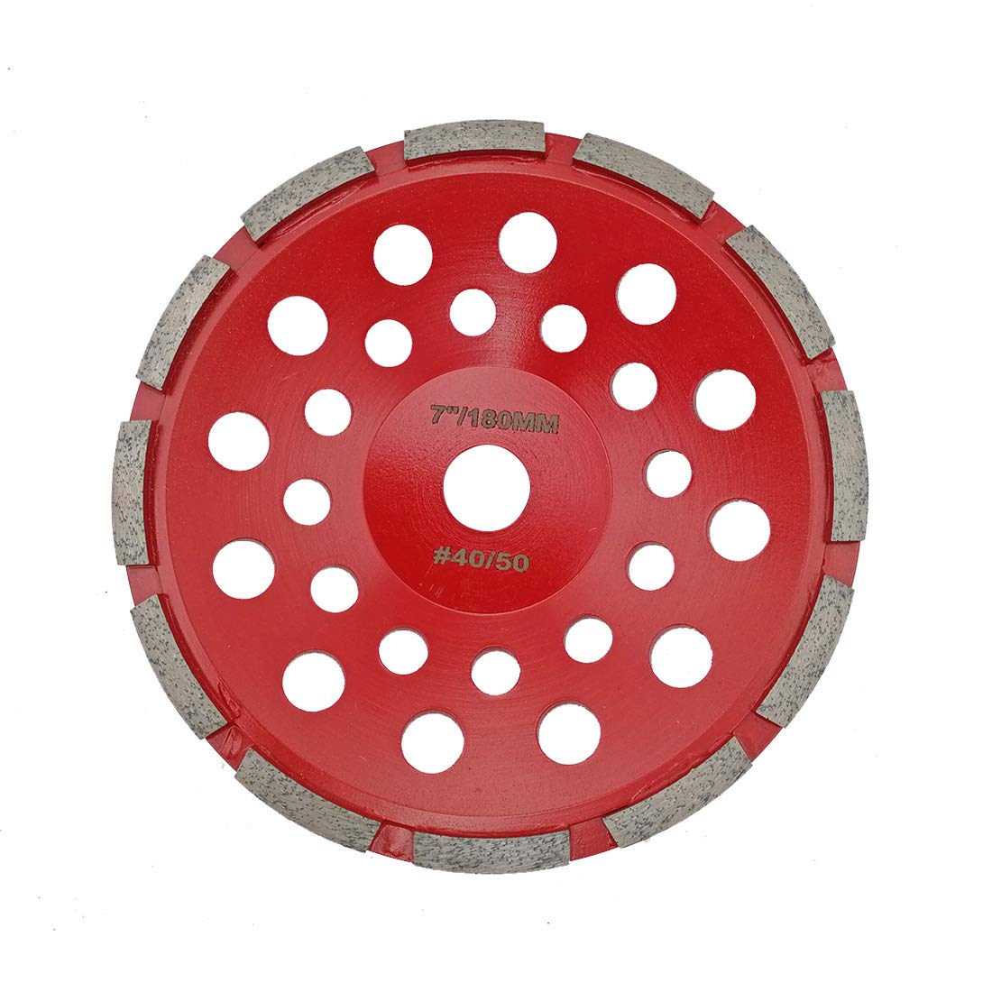 SHDIATOOL Rueda de copa de pulido de diamante 180mm sola fila soldada con autógena para granito de mampostería de hormigón de mármol