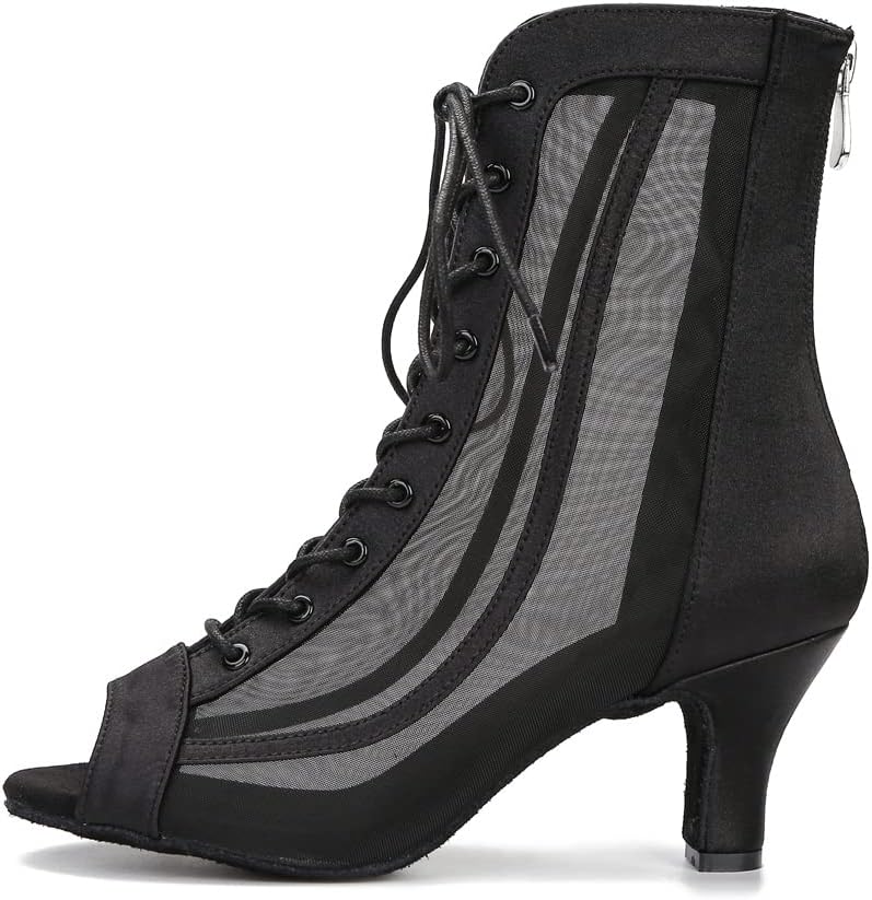 Women Ballroom Dance Boots Latin Salsa Dress Performance Practice Footwear 2.5inch Heels YT20 - Image 3