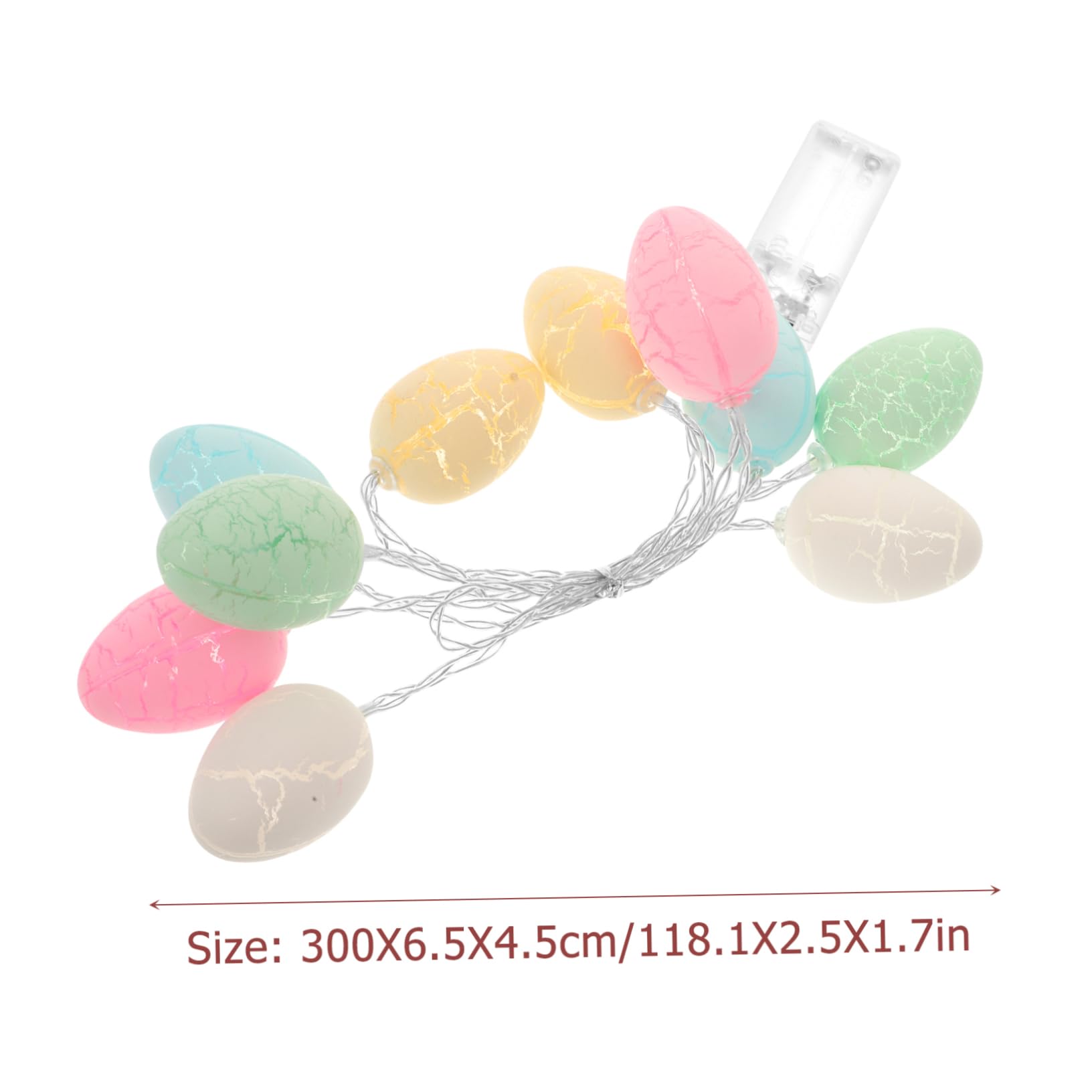 PRETYZOOM 1Pc Crack Design Colorful LED Light String Bulbs Battery Operated Decorative Lamp String for Halloween Christmas Party Decoration Festive Atmosphere