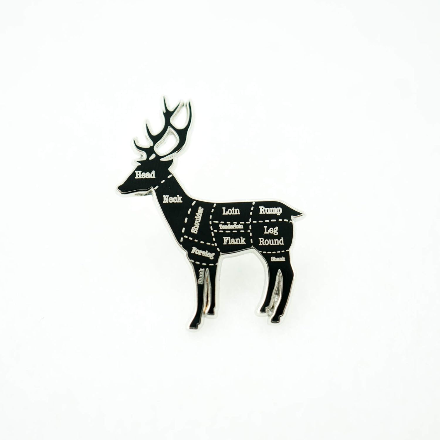 Deer (Venison) Butcher Cuts Diagram Hard Enamel Lapel Pin ...