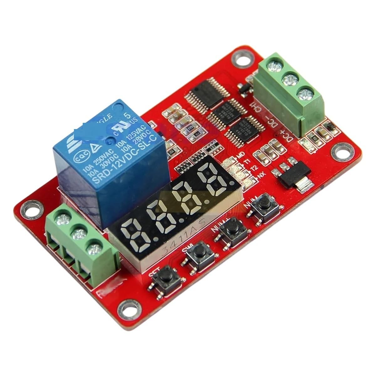 DC 5V 12V 24V 1 Channel Relay Module FRM01 Multifunction Relay Loop Delay Timer Switch Self-Locking Timing Board