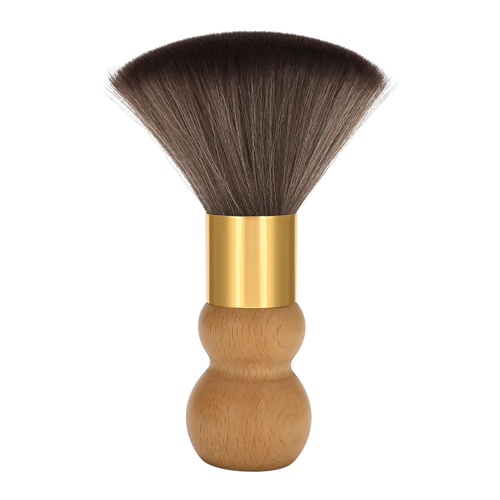 Salón De Peluquería Profesional Antiestático Herramienta De Estilismo Cepillo Suave Cuello Cara Eliminación De Polvo Cepillo De Limpieza Mango De Madera(F)