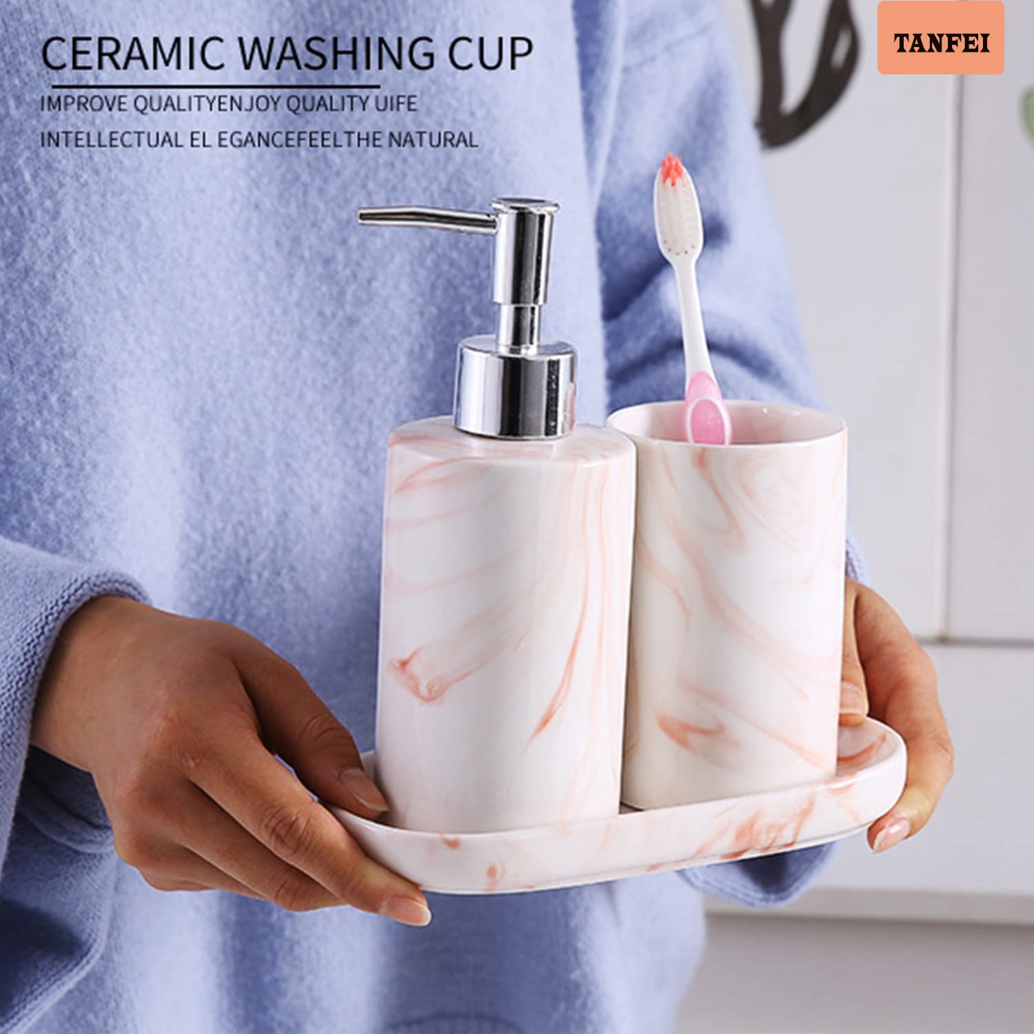 Dispenser Sapone A Forma Di Damina – 300 Ml, Colore Rosa – Per Bagno E Cucina, Con Pompetta A Cuore - 4