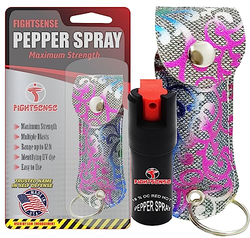 FIGHTSENSE Self Defense Pepper Spray - 1/2 oz Compact Size Maximu...