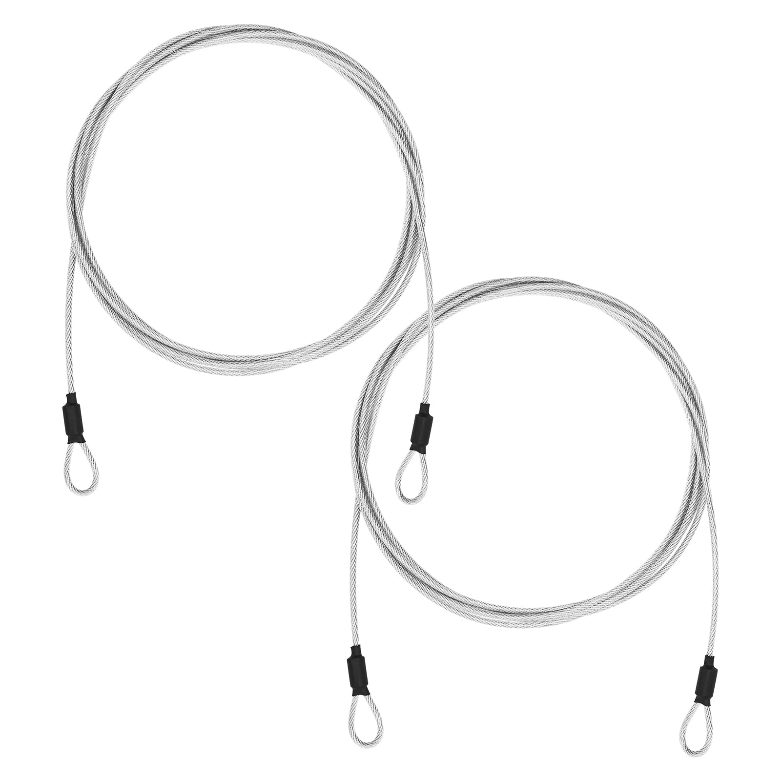 JJWNMLL 2pcs Bike Lock Cable 3m Cable Lock, with Double Loop Security for Bike Cable Lock for Bicycles, Courtyard Furniture, Toolbox, Trunk