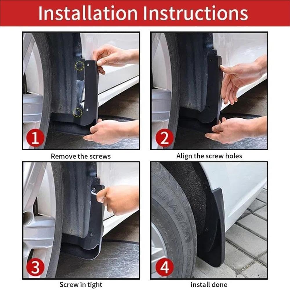 Auto Parts 4PCS For ID.3 ID3 Mudguards Rear Wheel Mud Flaps Car Modification Accessories Cover Splash Guards Mud Fenders