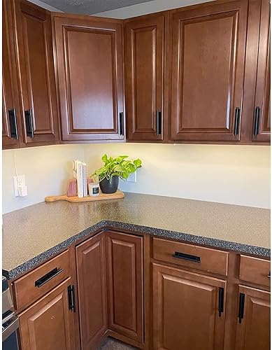 Miniatura 5 de Manija autoadhesiva de plástico ABS para armario, cajón de gabinete instantáneo (negro, 16)