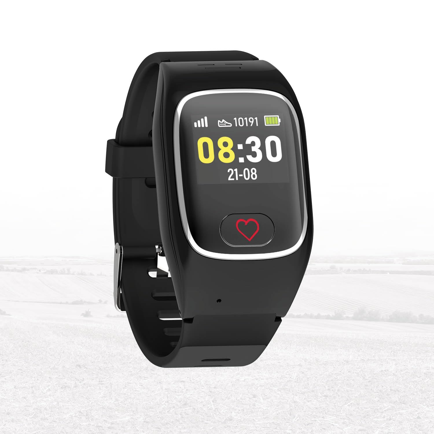 James B6 - Orologio di emergenza e di sicurezza per anziani, rilevamento delle cadute, pulsante di chiamata di emergenza e localizzazione GPS, funzioni di salute, ad esempio pulsazioni, app familiari