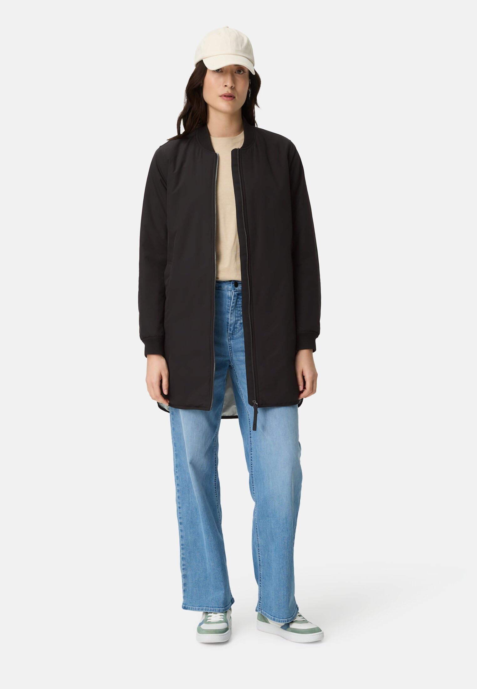 camel active Damen Mantel mit 2-Wege-Reißverschluss