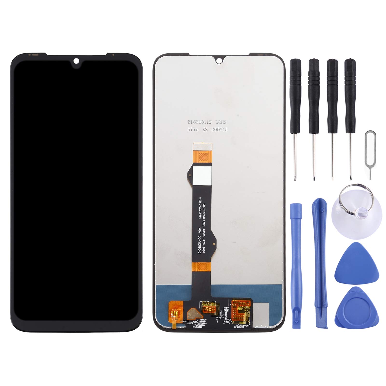 LCD Frame Middle Chassis for Motorola Moto G8 Plus - Black by LCD Frame Middle Chassis for Motorola Moto G8 Plus - Black by