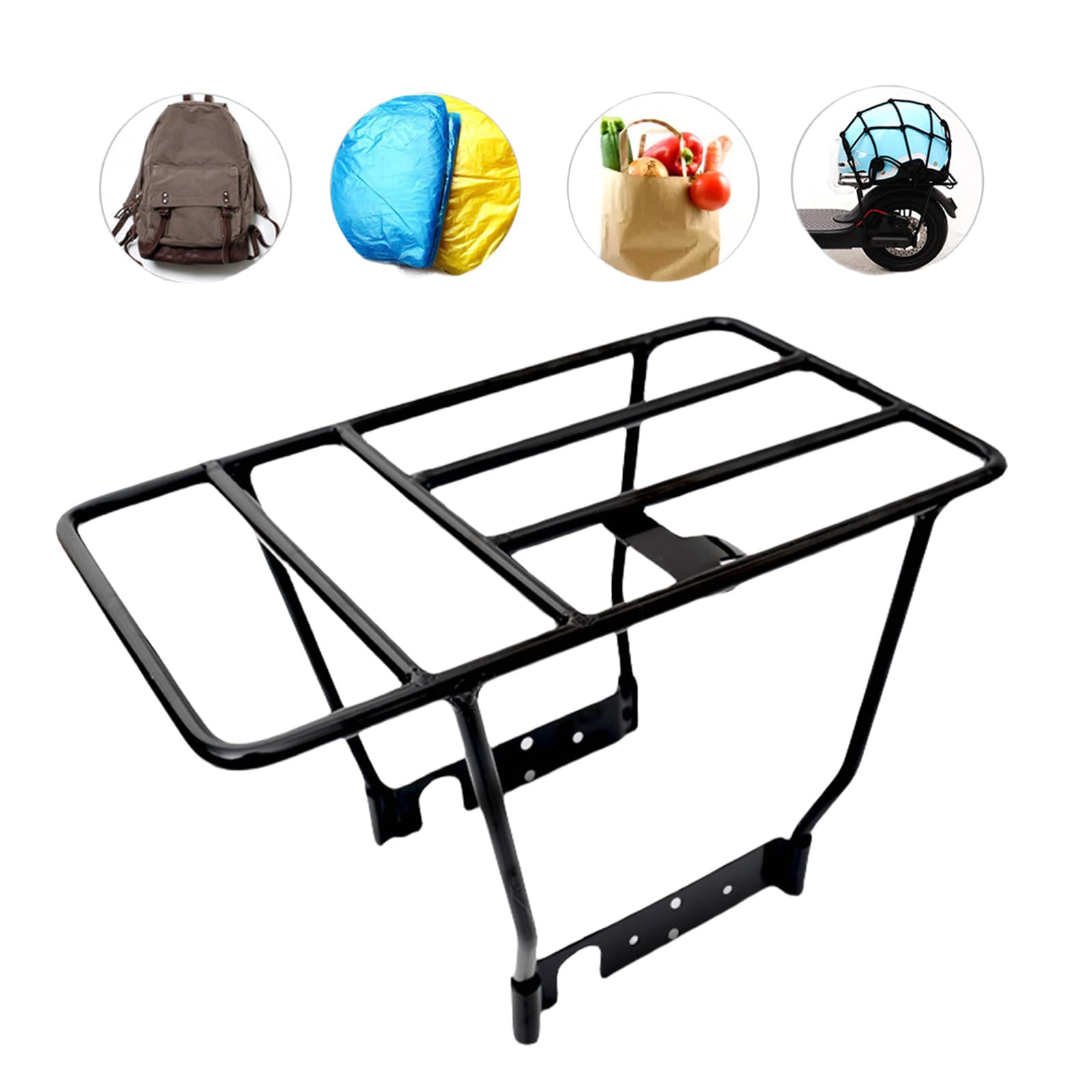 Portapacchi posteriore per scooter elettrico, ruota posteriore spessa, scaffale di carico di ricambio per portapacchi posteriore durevole