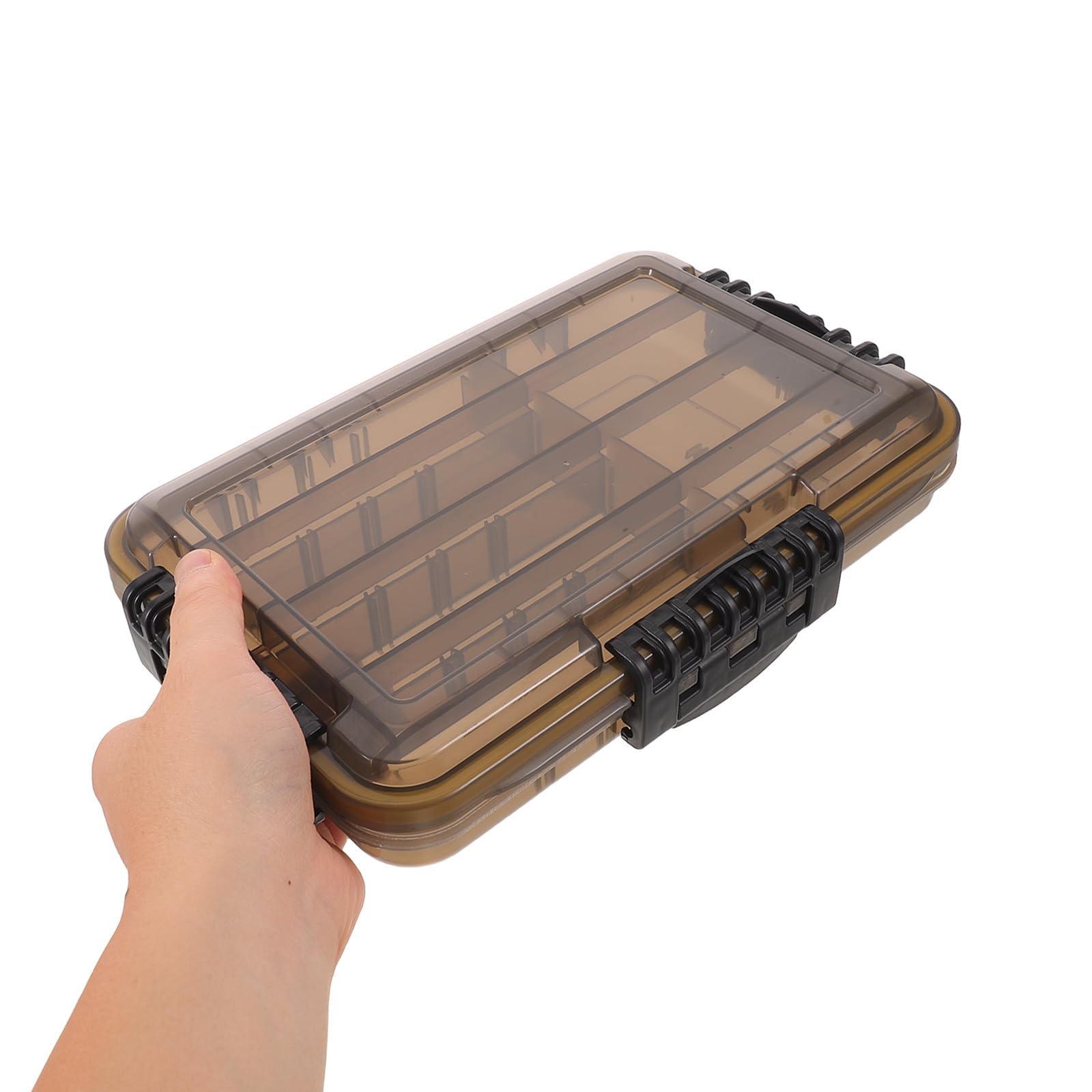 3 Pezzi Scatola Portaesche da Pesca Multi Scomparti 3600 3700 | Coperchio Trasparente, Spazi Regolabili con Divisori, Sezioni Marcate, per Viaggio e Uscite All'aperto