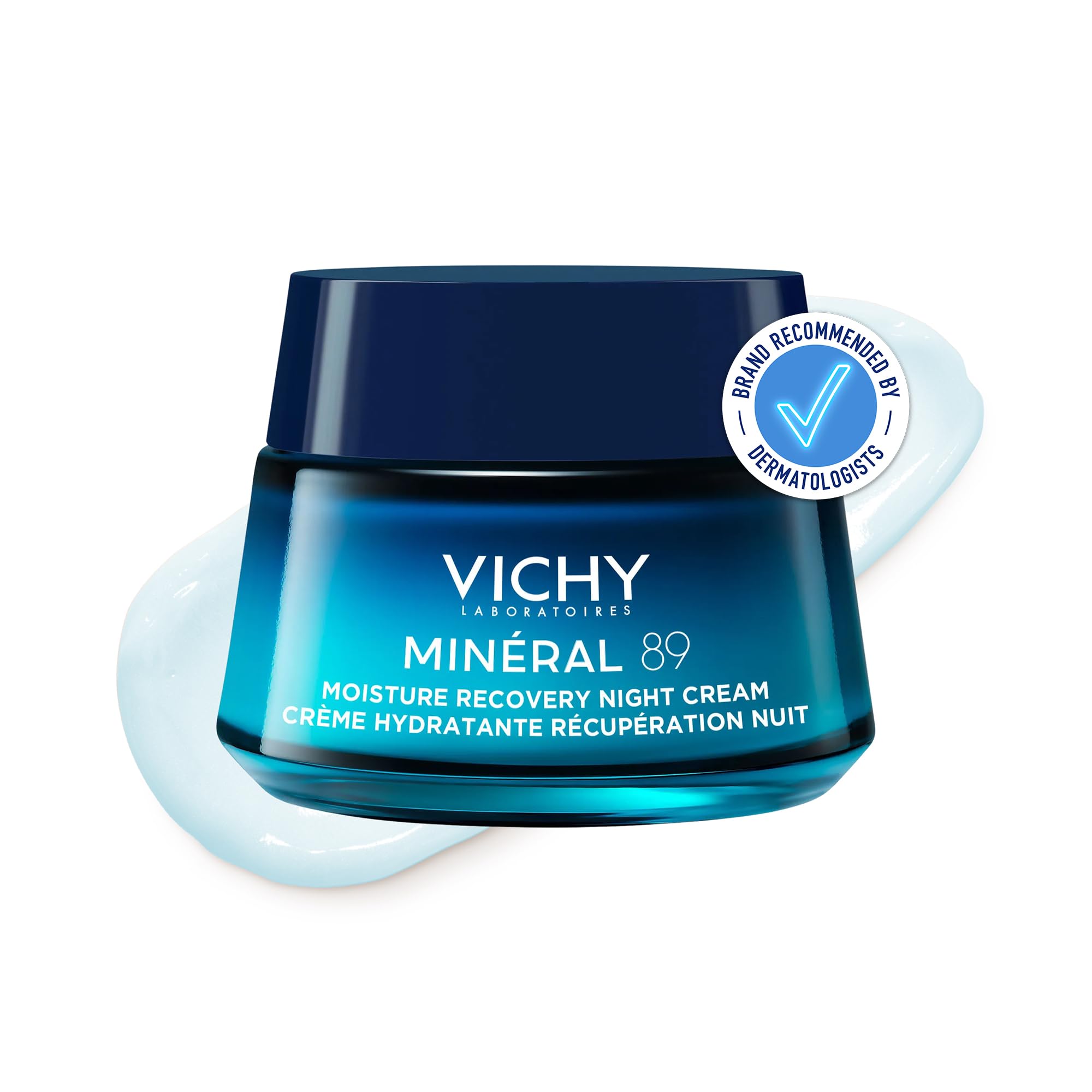Vichy Minéral 89 Moisture Recovery Night Cream, Face Moisturiser, 50ml